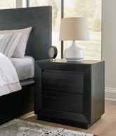Bay Furniture Gallery - Ashley Furniture - Londer Bedroom - California King Panel Bed / Black - B768B5